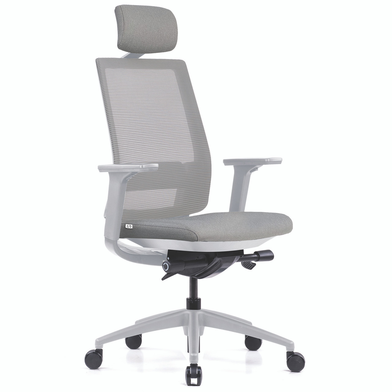 Palma High Back Mesh Task Chair with light gray frame