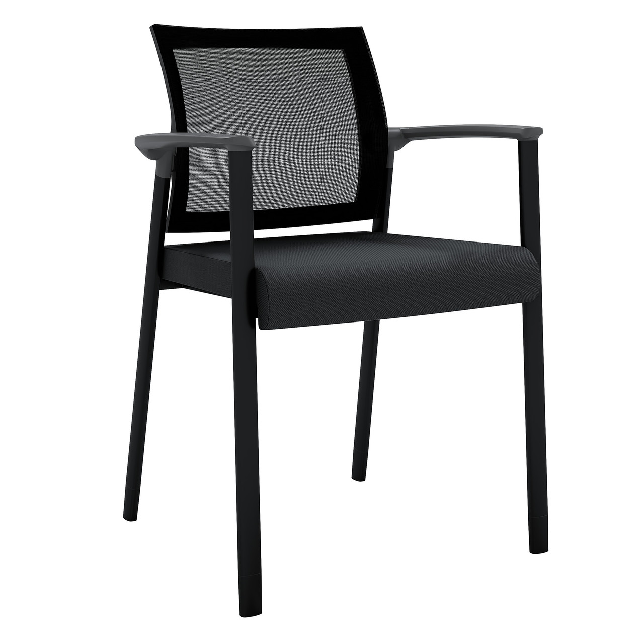 Mesh Back Stacking Guest Chair w/Black Frame