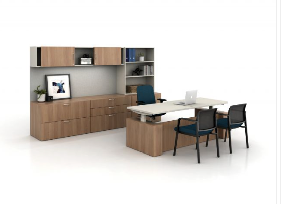 Calibrate Casegood Private Office with Height Adjustable Desk