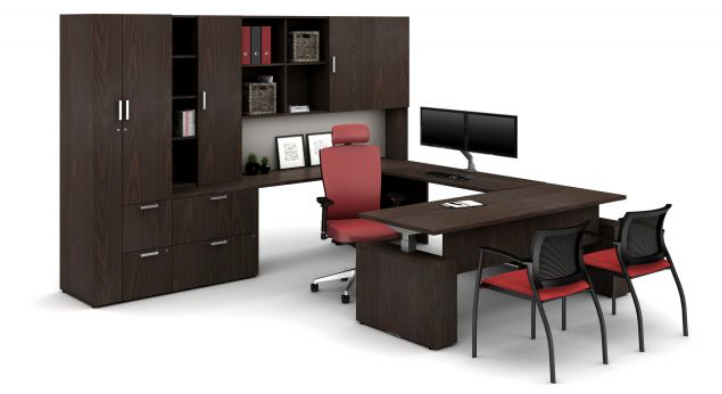 Private Office with Height Adjustable Desk, Natick Executive Seating