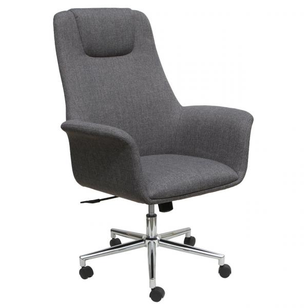 Bolster Collection High Back Swivel Chair with 5 Star Chrome Base