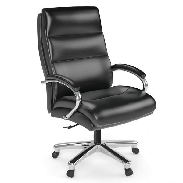 OfficeSource OS, High Back Chair with Chrome Frame